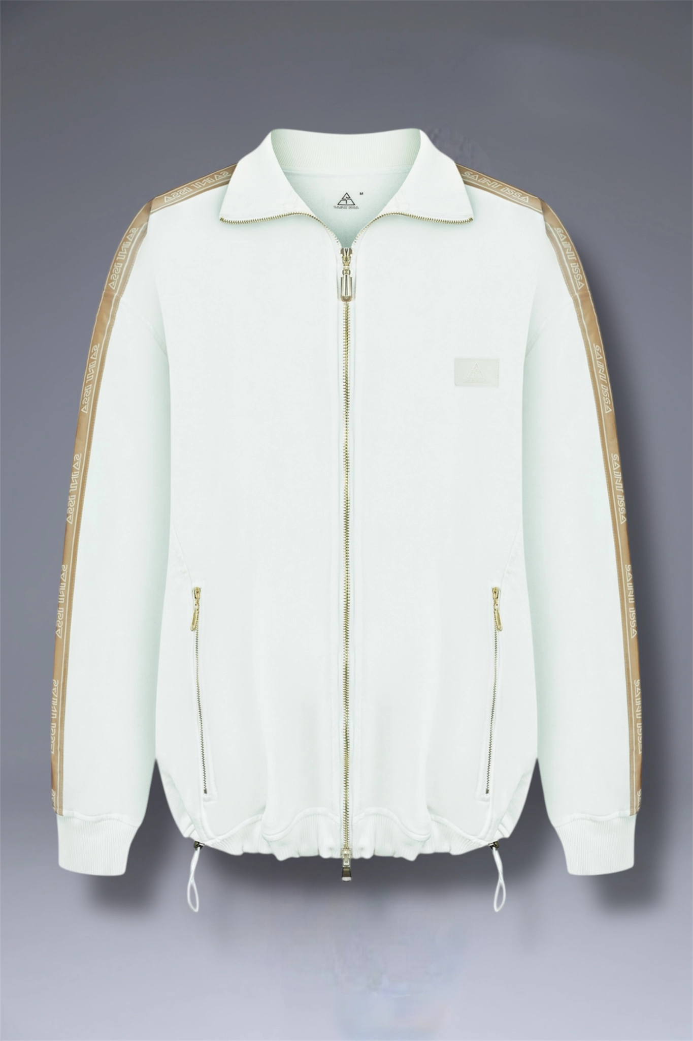 IVORY HIGH-COLLAR CROP back view
