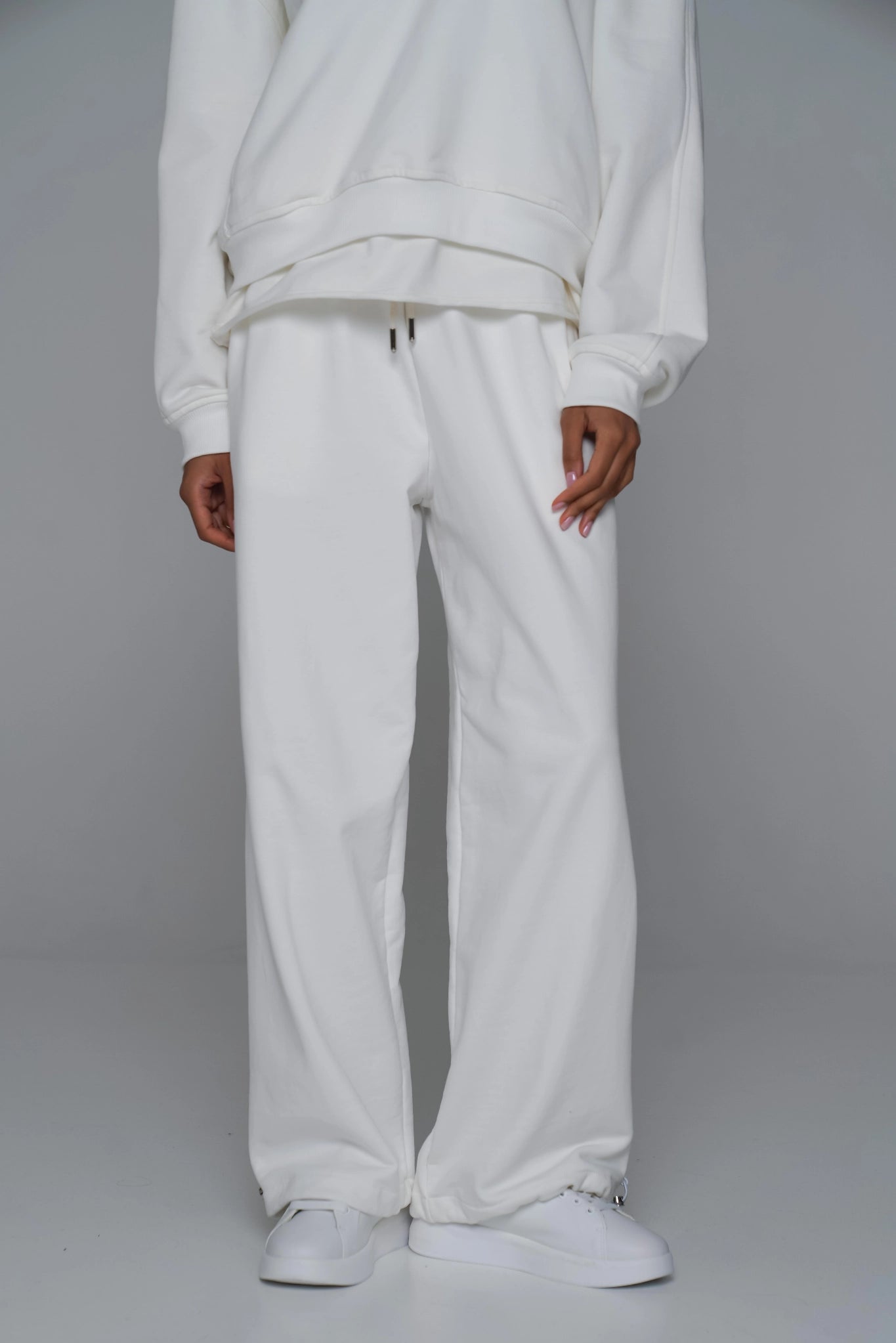 WOMEN'S HIGH-WAIST ADJUSTABLE PANTS CHAMPAGNE luxury