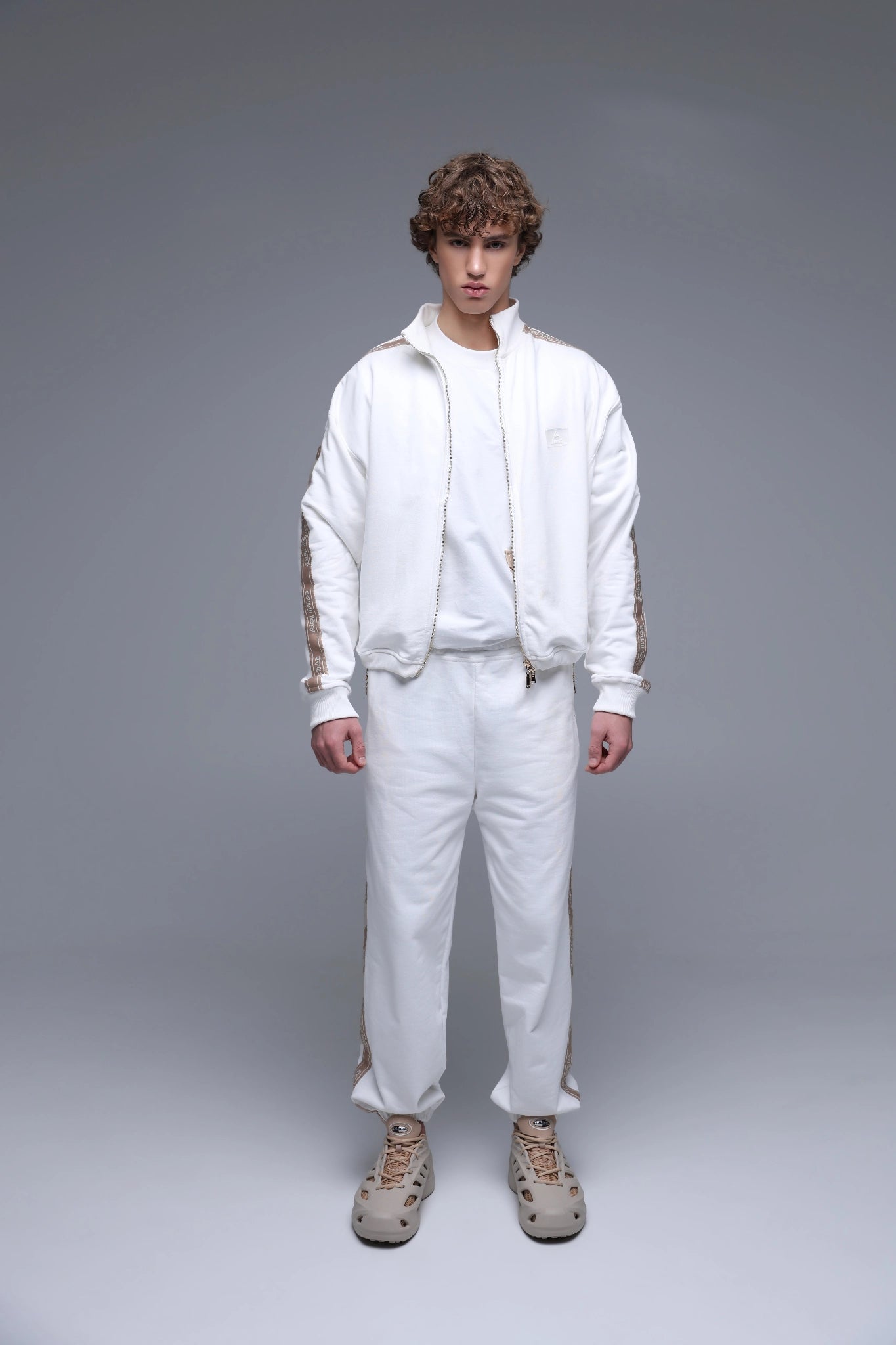 MEN'S IVORY ELEGANCE JOGGERS luxury menswear