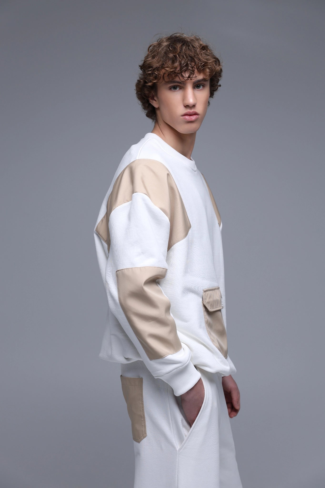 IVORY ACCENT SWEATSHIRT luxury hoodie