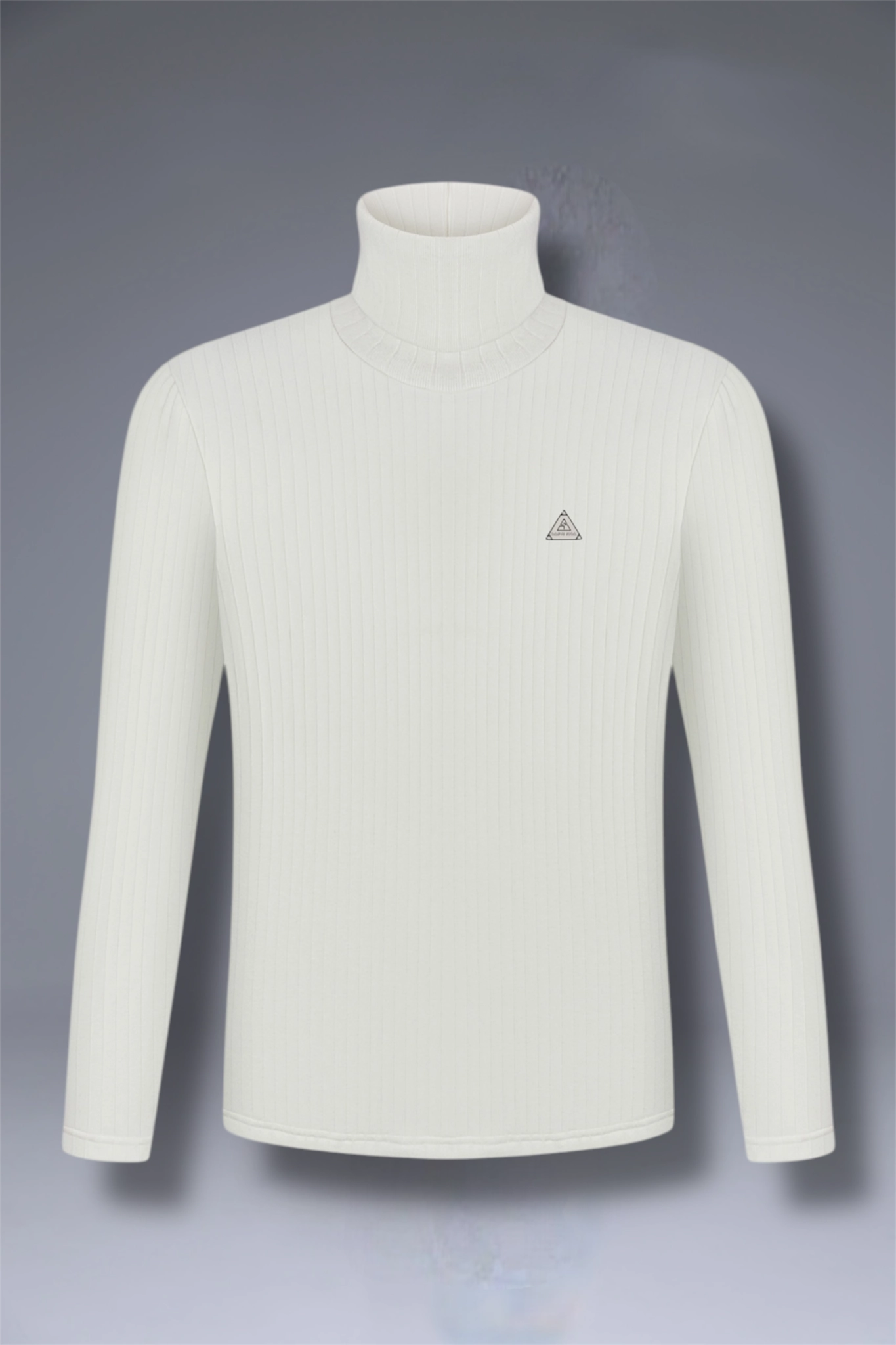 SAINT ISSA MEN'S IVORY MOCK-TOP TURTLENECK back